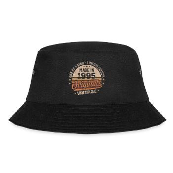 1995 Vintage Born 1995 Vintage Anniversary Gift - Bucket Hat - black - Front - Lela (165cm)