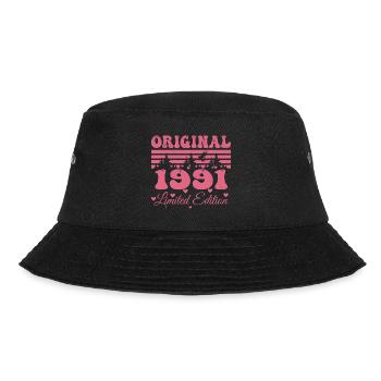 33rd Birthday Gift 1991 Woman | Born in 1991 - Bucket Hat - black - Front - Lela (165cm)