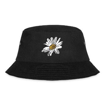 Flower White White Flowers Gift - Bucket Hat - black - Front - Lela (165cm)