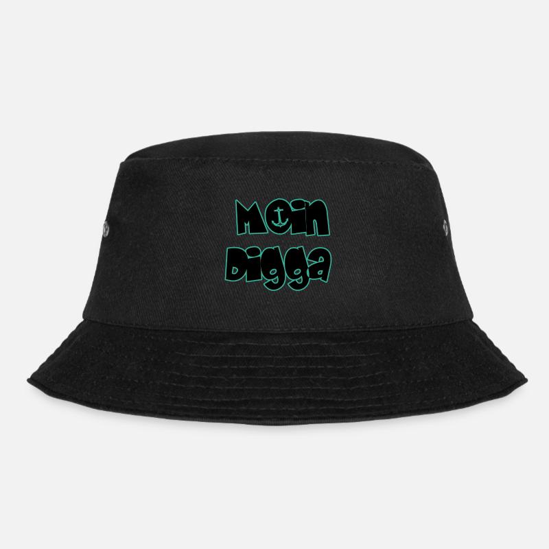 Moin Digga - Bucket Hat - Schwarz