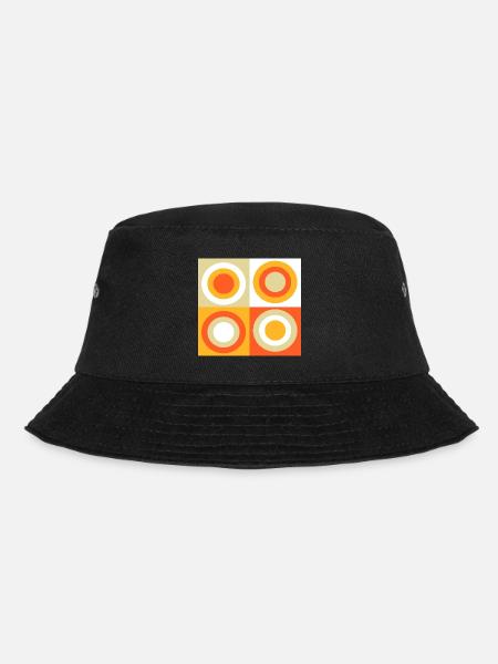 70er Jahre Muster Retro Geschenk - Bucket Hat - Schwarz