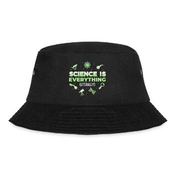 Wissenschaft ist alles (im wahrsten Sinne des Wortes) - Bucket Hat - Schwarz - Vorne - Lela (165cm)