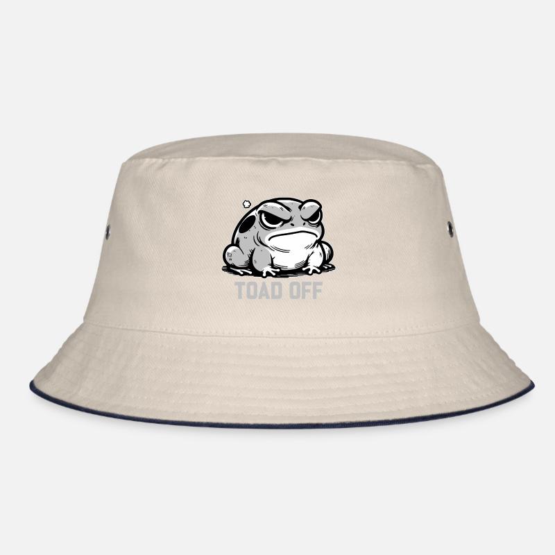 Vintage Frog Toad Meme Grumpy Frog Don't Toad Me Bucket Hat