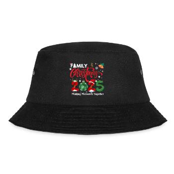 FROHE WEIHNACHTEN, Familienweihnachten 2025 - Bucket Hat - Schwarz - Vorne - Lela (165cm)