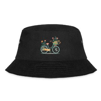 Süße Abenteuer Blumenrad Tour 10 - Bucket Hat - Schwarz - Vorne - Lela (165cm)