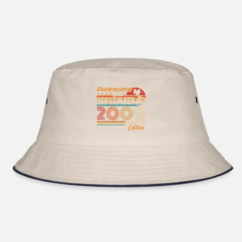 2009 September Vintage Geburtstagsgeschenk 2009 Bucket Hat