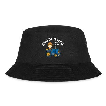 Traktor Junge Kinder Name Vorlage - Bucket Hat - Schwarz - Vorne - Lela (165cm)
