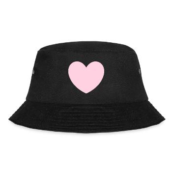 pink heart heart pink gift valentine's day - Bucket Hat - black - Front - Lela (165cm)