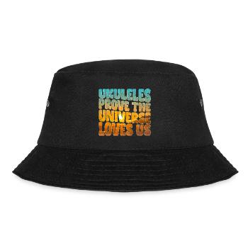 Ukuleles prove the Universe loves us - Bucket Hat - black - Front - Lela (165cm)