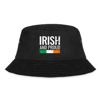 Irish And Proud Ireland Irish Flag Irish - Bucket Hat - black - Front - Lela (165cm)