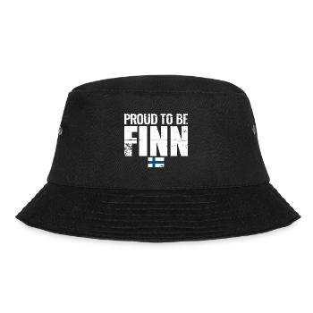 Proud To Be Finn Finnland Finnische Flagge Finne - Bucket Hat - Schwarz - Vorne - Lela (165cm)