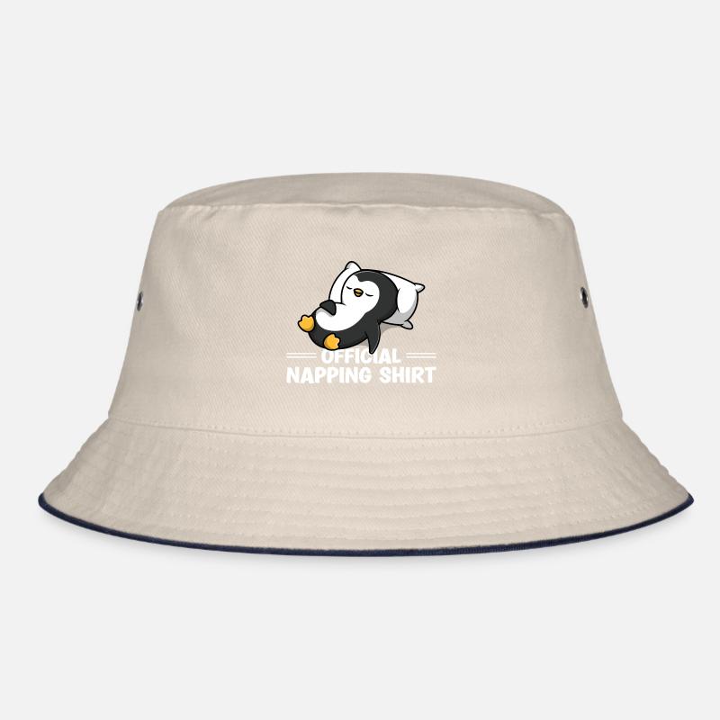 Sleeping Penguin Lover Cute Penguin Napping Bucket Hat