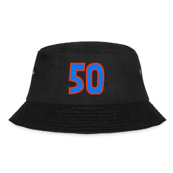 50. 50 YEARS. 50th ANNIVERSARY. 50TH ANNIVERSARY. - Bucket Hat - black - Front - Lela (165cm)