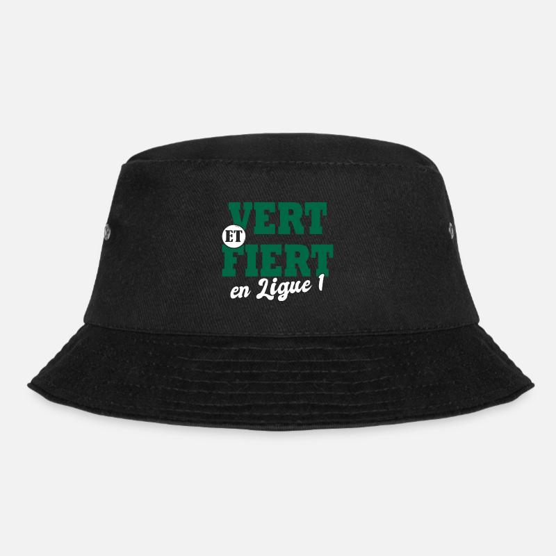 verts stéphanois supporer football Saint étienne - Bob - noir