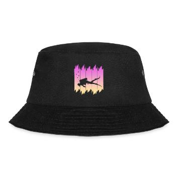 Tauchen, Diving, Scuba Diver - Bucket Hat - Schwarz - Vorne - Lela (165cm)