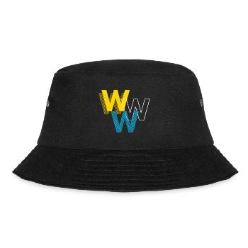W Lettering Design Geschenke - Bucket Hat - Schwarz - Vorne - Lela (165cm)