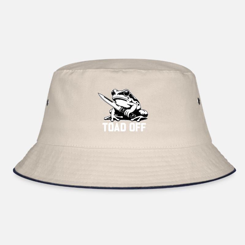 Vintage Frog Toad Meme Grumpy Frog Don't Toad Me Bucket Hat