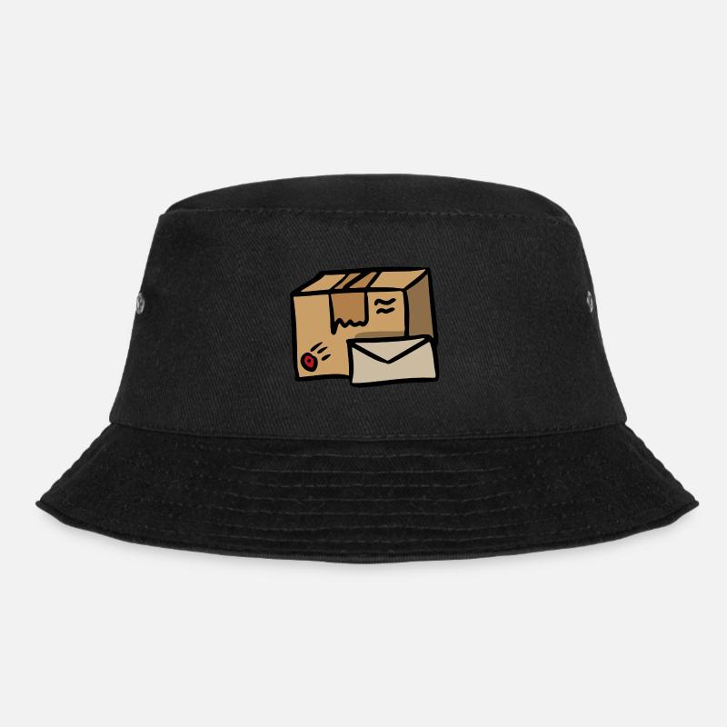Versand Post Lieferung Symbol Paket Bote - Bucket Hat - Schwarz