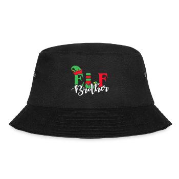 Elf Brother Christmas Family Matching - Bucket Hat - black - Front - Lela (165cm)