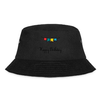 ANNIVERSARY. HAPPY BIRTHDAY. HAPPY BIRTHDAY. - Bucket Hat - black - Front - Lela (165cm)