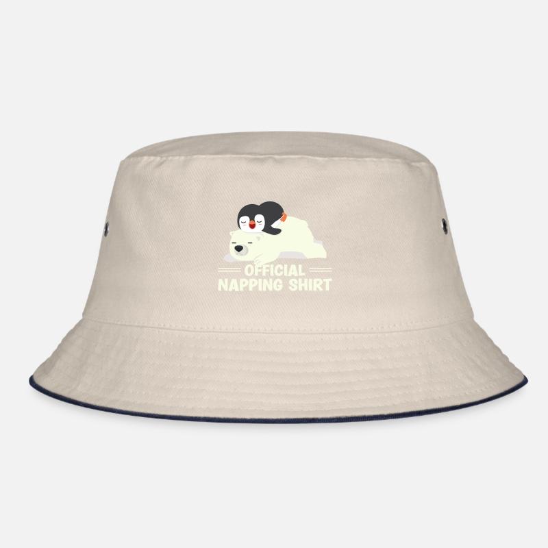 Sleeping Penguin Lover Cute Penguin Napping Bucket Hat
