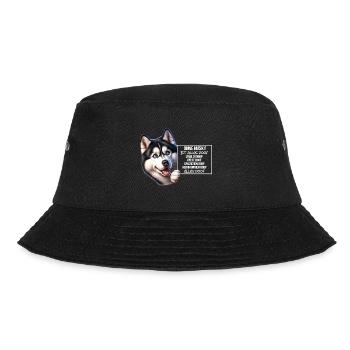 Ohne Husky ist alles doof Husky Halter Geschenk - Bucket Hat - Schwarz - Vorne - Lela (165cm)