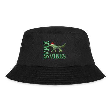 fuchs e 35 weihnachten xmas vibes - Bucket Hat - Schwarz - Vorne - Lela (165cm)