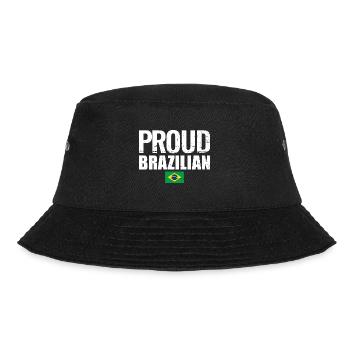 Proud Brazilian Brazilian Brazil Flag - Bucket Hat - black - Front - Lela (165cm)