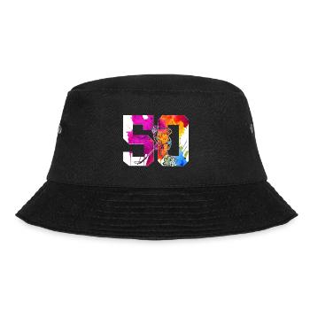 NUMBER 50 HOCKEY 50TH BIRTHDAY - Bucket Hat - black - Front - Lela (165cm)