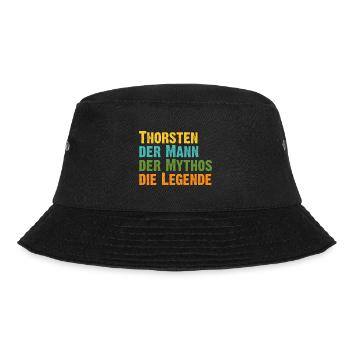 Thorsten der Mythos die Legende Vorname Thorsten - Bucket Hat - Schwarz - Vorne - Lela (165cm)