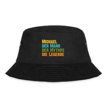 Michael der Mythos die Legende Vorname Michael - Bucket Hat - Schwarz - Vorne - Lela (165cm)