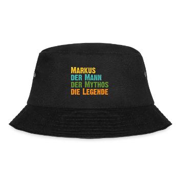 Markus der Mythos die Legende Vorname Markus - Bucket Hat - Schwarz - Vorne - Lela (165cm)
