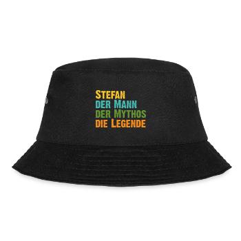 Stefan der Mythos die Legende Vorname Stefan - Bucket Hat - Schwarz - Vorne - Lela (165cm)