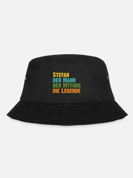 Stefan der Mythos die Legende Vorname Stefan - Bucket Hat - Schwarz