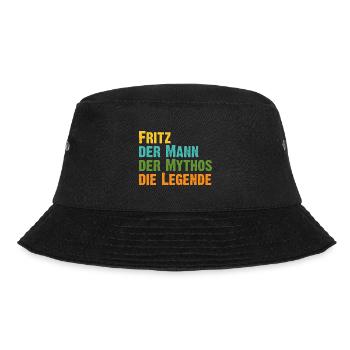 Fritz der Mythos die Legende Vorname Fritz - Bucket Hat - Schwarz - Vorne - Lela (165cm)