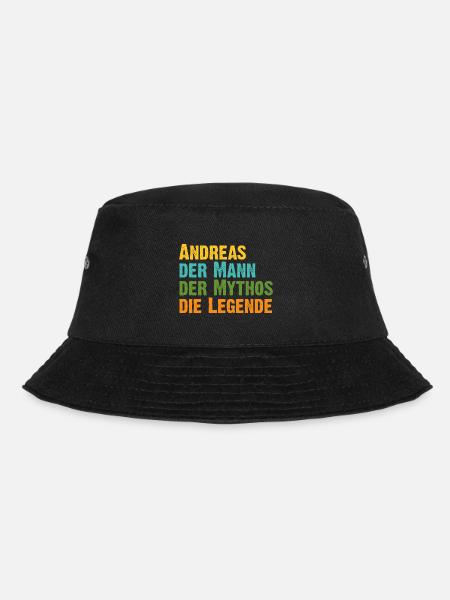 Andreas der Mythos die Legende Vorname Andreas - Bucket Hat - Schwarz