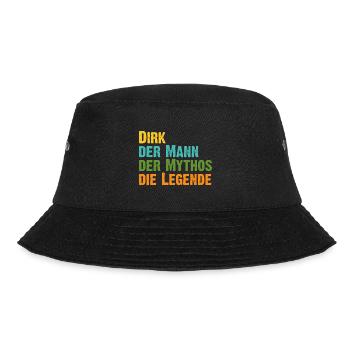 Dirk der Mythos die Legende Vorname Dirk - Bucket Hat - Schwarz - Vorne - Lela (165cm)