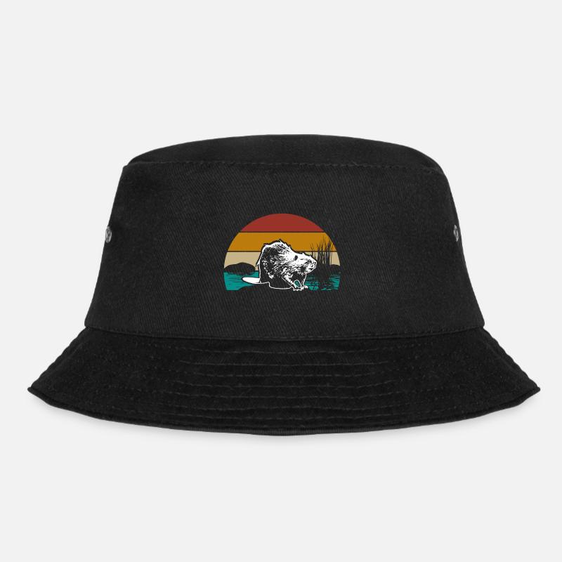Biber Tier - Bucket Hat - Schwarz