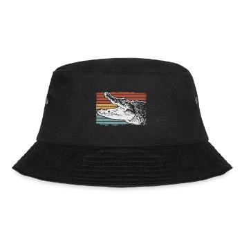 Crocodile Lizard Reptiles Gift Idea - Bucket Hat - black - Front - Lela (165cm)