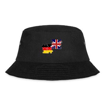 Großbritannien Flagge Deutschland Britisch Deutsch - Bucket Hat - Schwarz - Vorne - Lela (165cm)