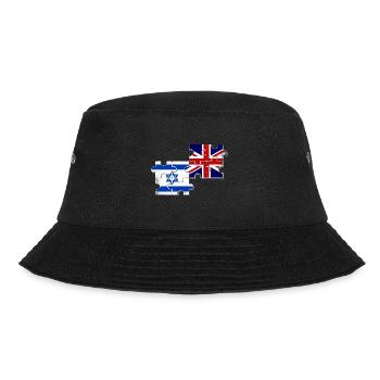 Israel UK Flag Israeli British - Bucket Hat - black - Front - Lela (165cm)