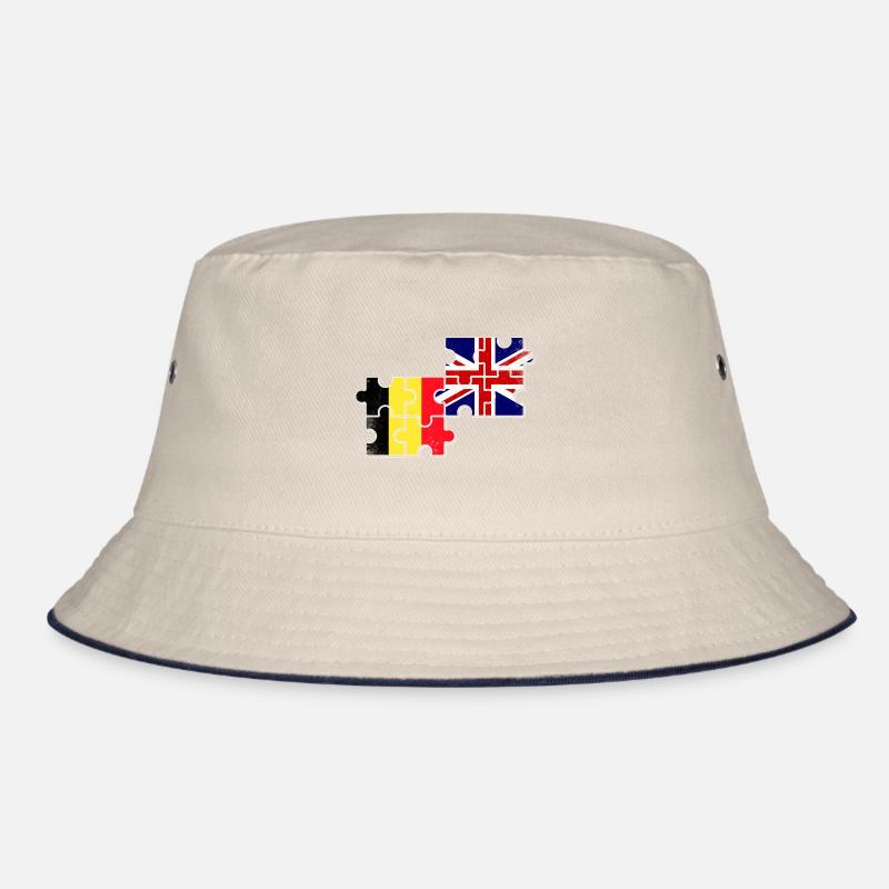 Belgien Großbritannien Flagge Belgisch Britisch Bucket Hat