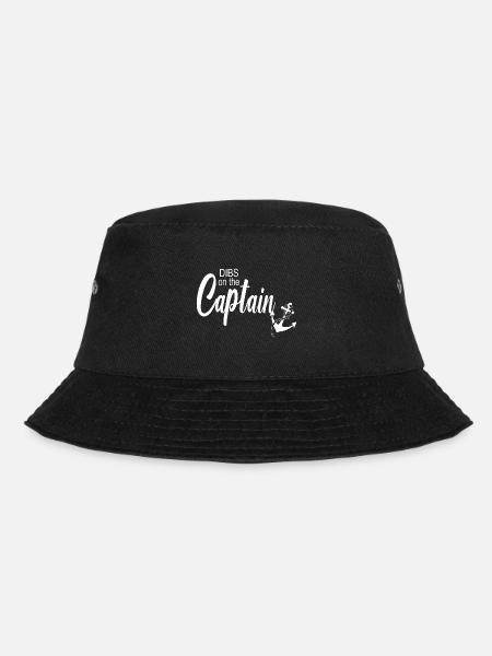Dibs On The Captain - Lustiges Captain-Zitat - Bucket Hat - Schwarz