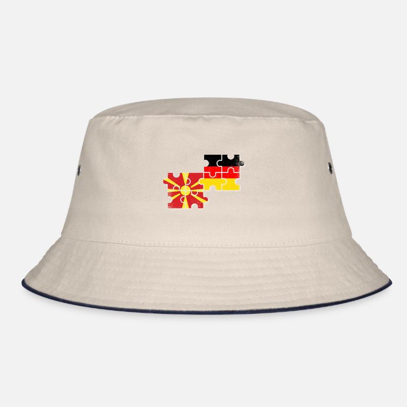 North Macedonia Germany Flag Bucket Hat