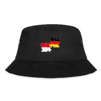 Indonesien Deutschland Flagge - Bucket Hat - Schwarz - Vorne - Lela (165cm)