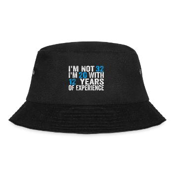 32 Years Old Birthday Funny Birthday Idea Humor 32 - Bucket Hat - black - Front - Lela (165cm)