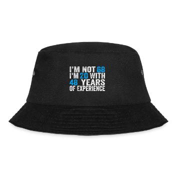 68 Years Old Birthday Funny Birthday Idea Humor 68 - Bucket Hat - black - Front - Lela (165cm)