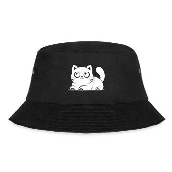 Cozy Cat Cat Face - Bucket Hat - black - Front - Lela (165cm)