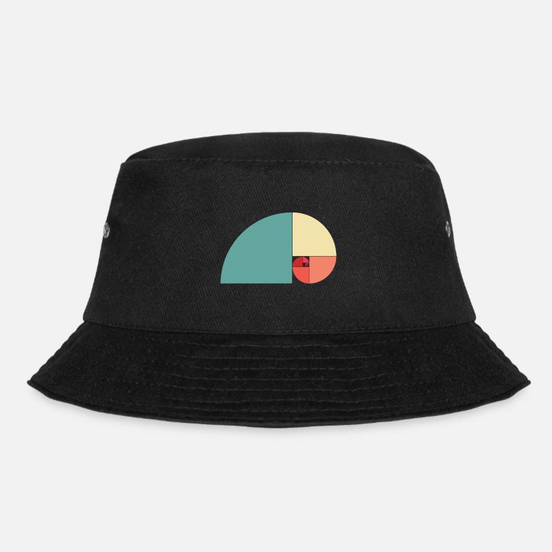 Fibonacci Goldener Schnitt Bunt - Bucket Hat - Schwarz