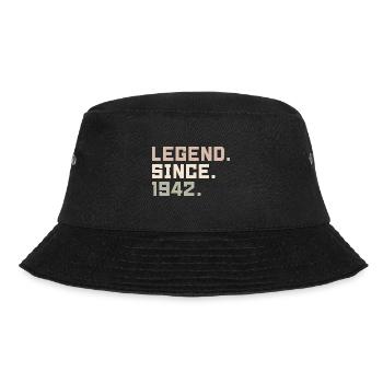 Legenden wurden im 1942 geboren Geschenkideen 1942 - Bucket Hat - Schwarz - Vorne - Lela (165cm)